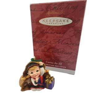 Hallmark 2001 Keepsake Ornament Curis the Elf Thank You Collector Club Exclusive